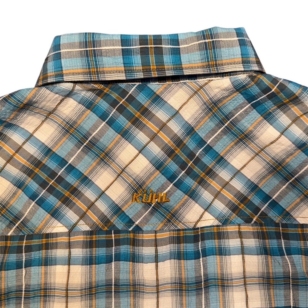 Kuhl plaid short sleeve shirt Mens Medium - Picture 5 of 11